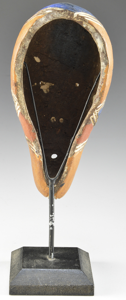 Small Replica Tribal Pottery Mask on a Stand