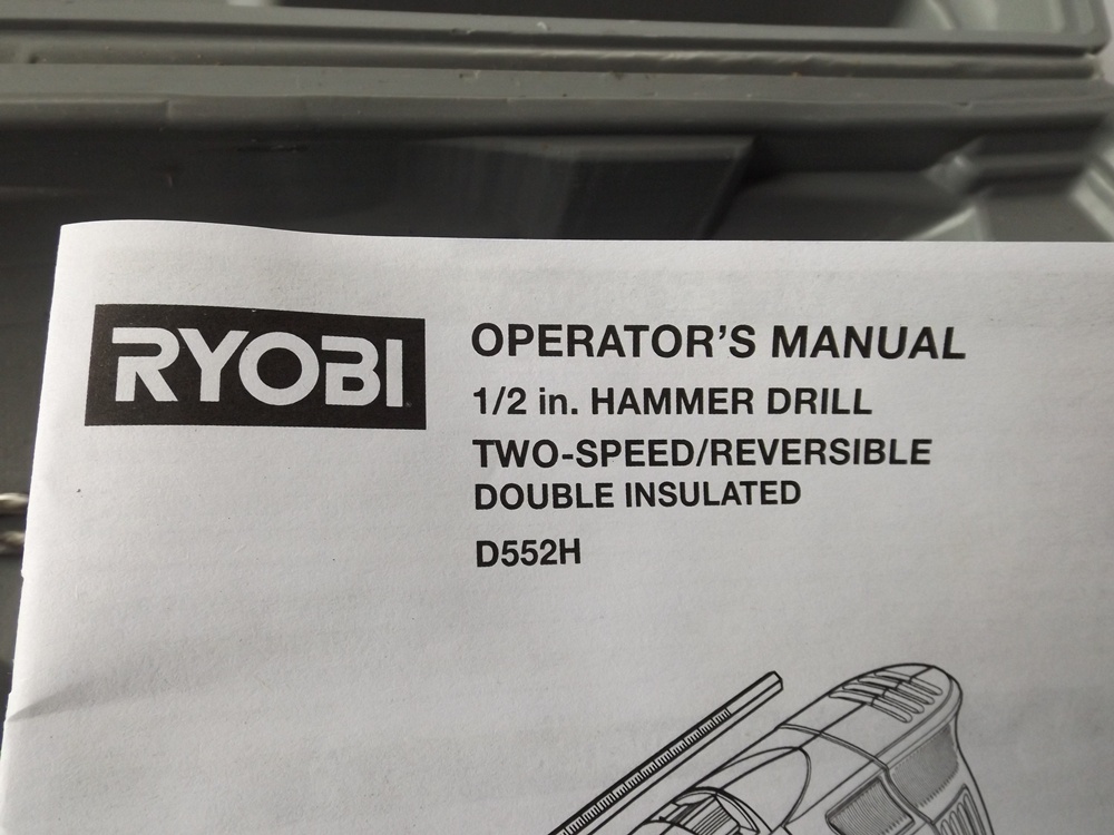 Ryobi Hammer Drill with Case