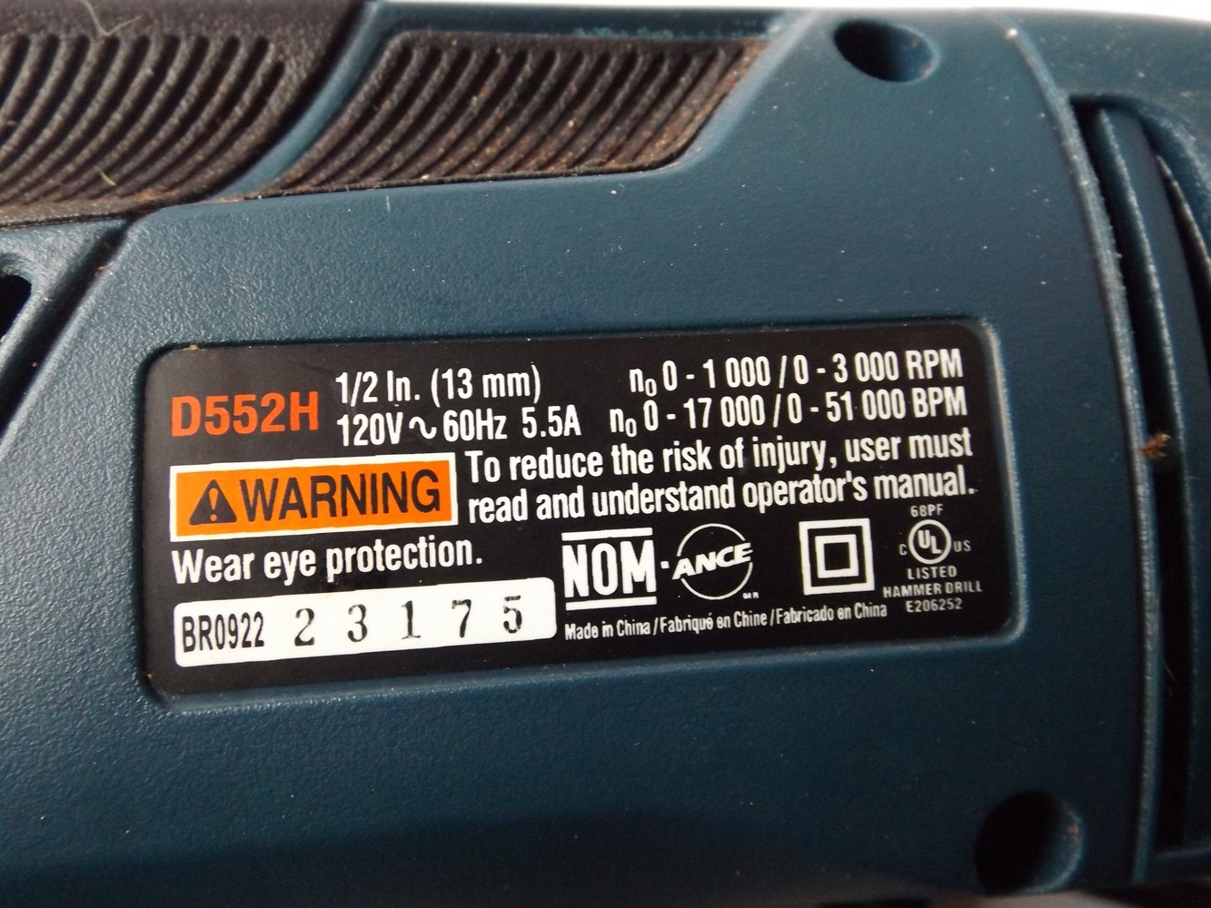 Ryobi Hammer Drill with Case