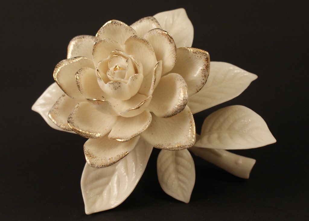 Three Lenox Bone China Flowers