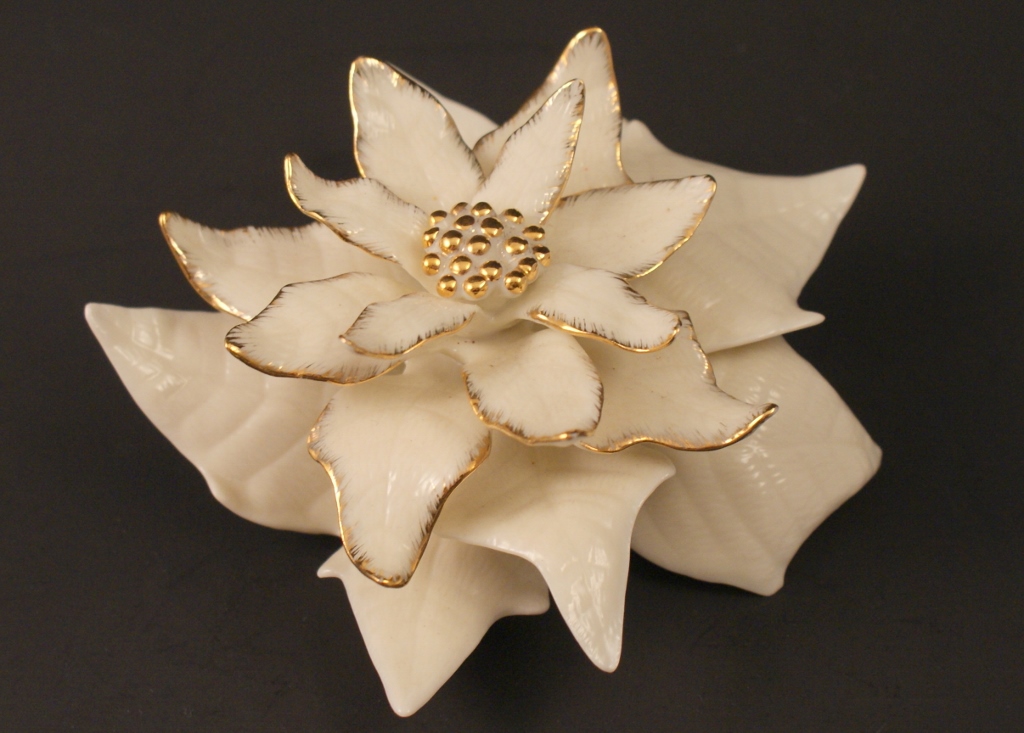 Three Lenox Bone China Flowers