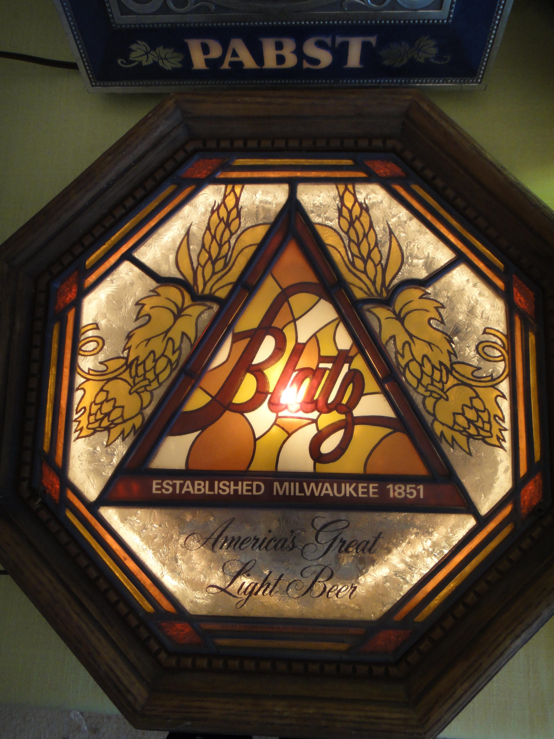 Four Vintage Lighted Beer Signs