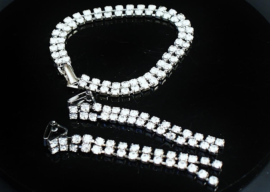 Vintage Rhinestone Jewelry Group