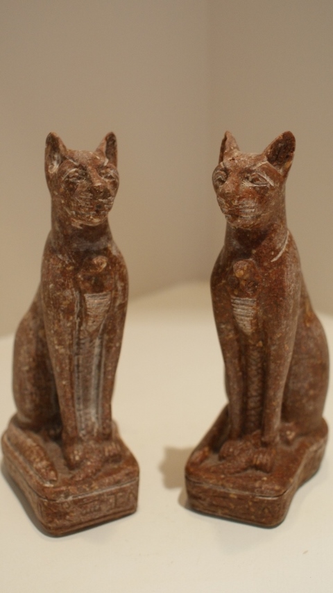 Eight-Piece Egyptian Cats Group