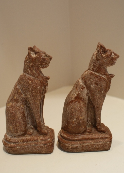 Eight-Piece Egyptian Cats Group