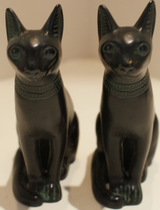 Eight-Piece Egyptian Cats Group