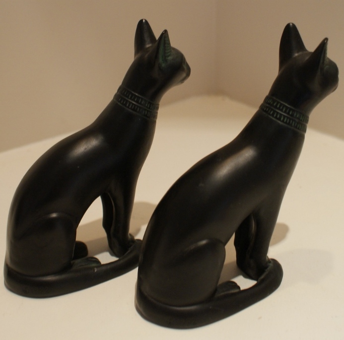 Eight-Piece Egyptian Cats Group