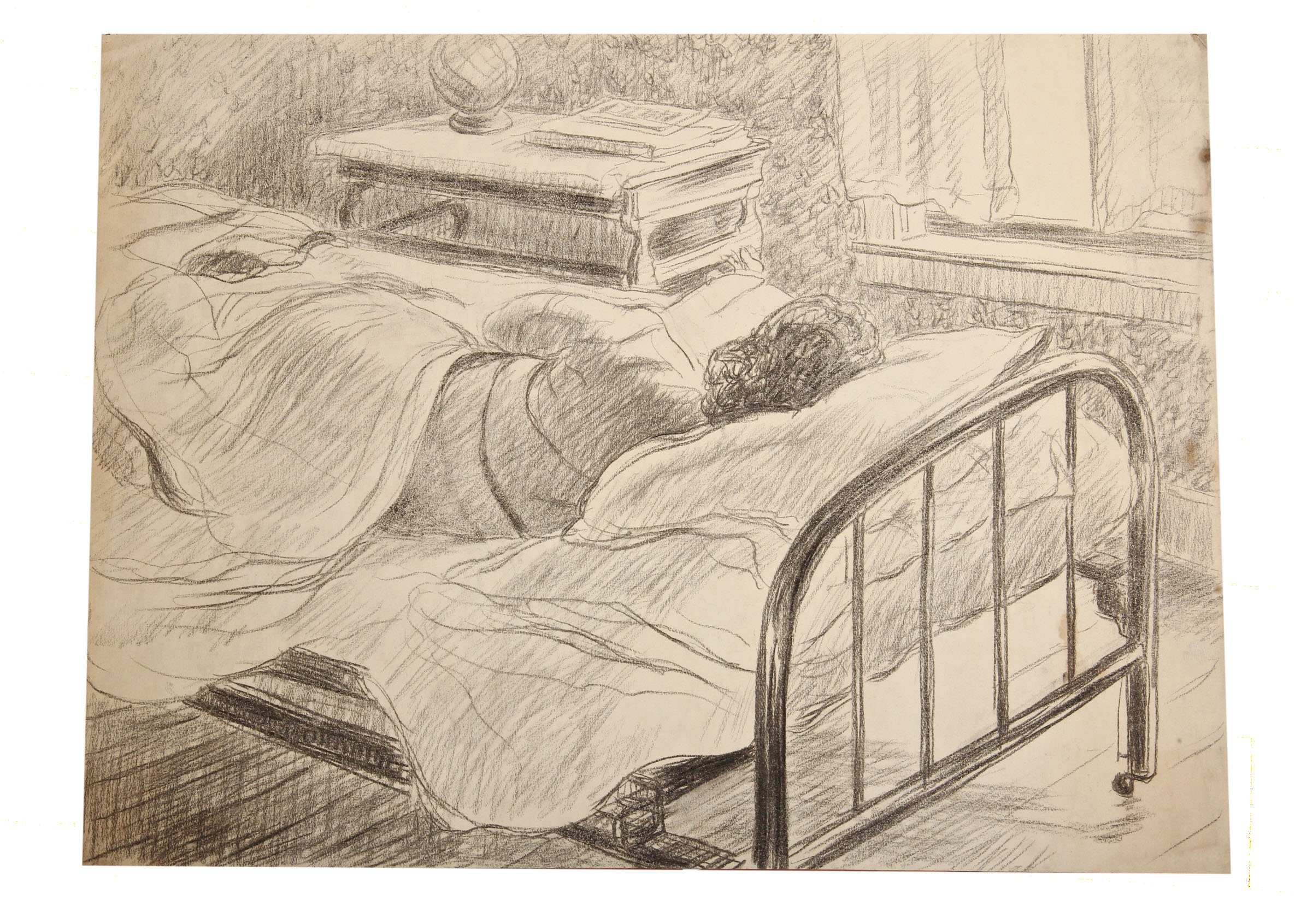 Charcoal Drawing of Woman from Chadeayne Portfolio