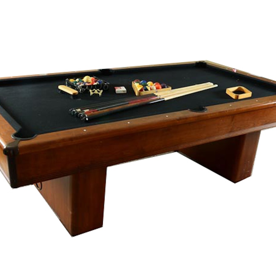 Olhausen 8 Foot Long Pool Table with Accessories