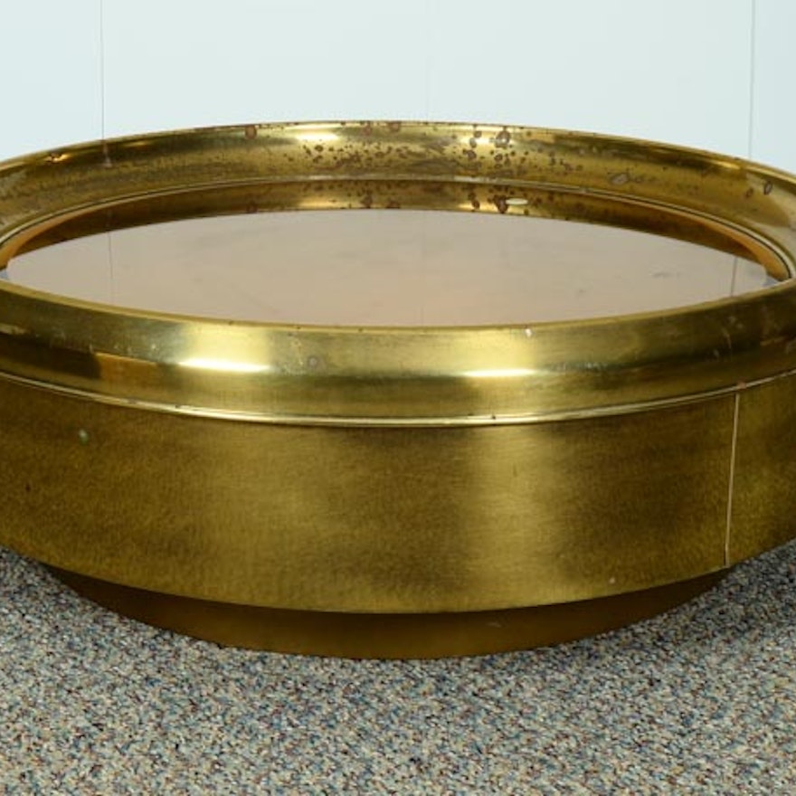 Brass and Glass Coffee Table