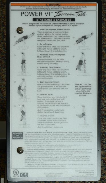 Teeter Power VI Inversion Table