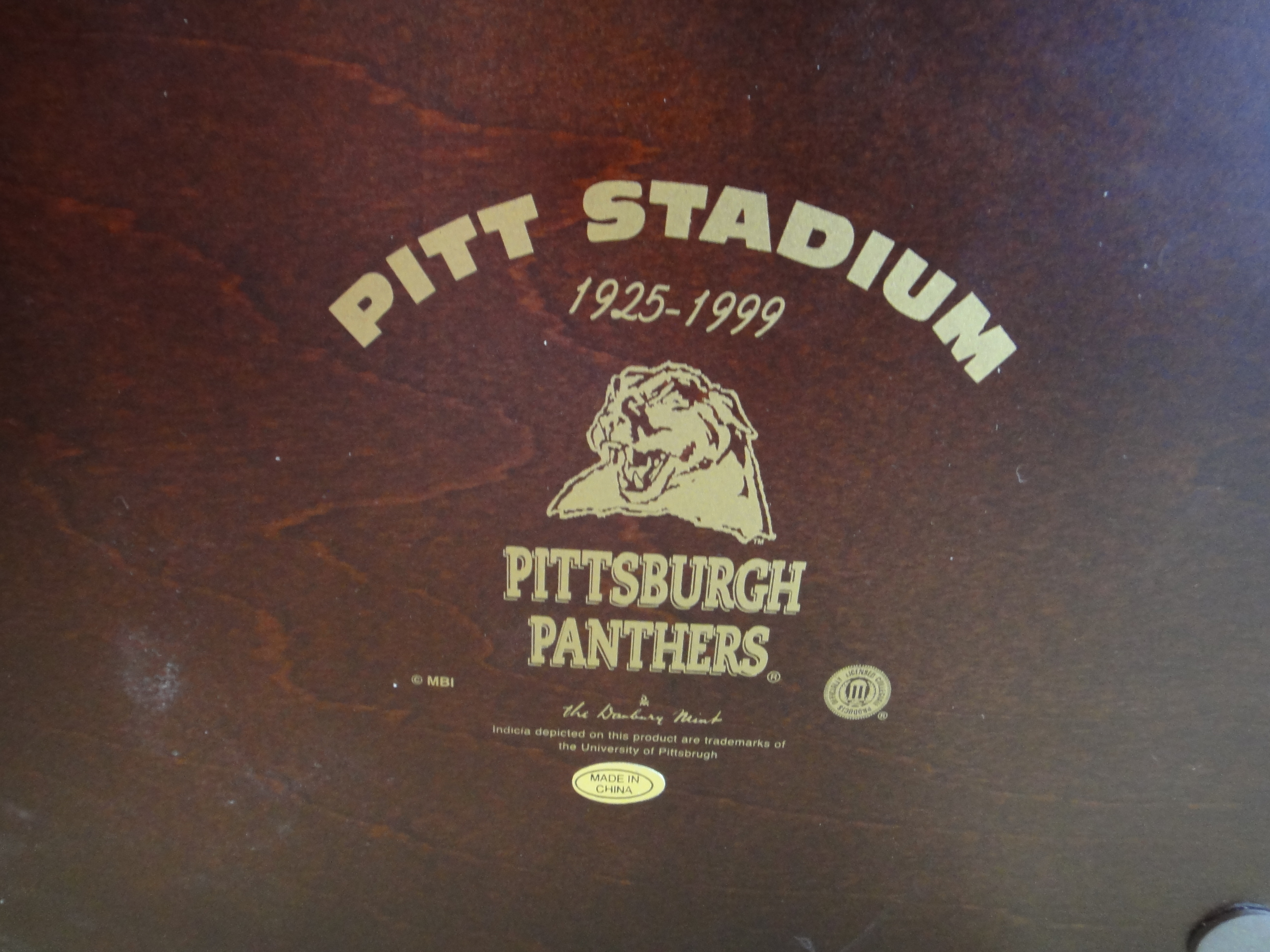 Danbury Mint Pitt Panthers Replica Football Stadium