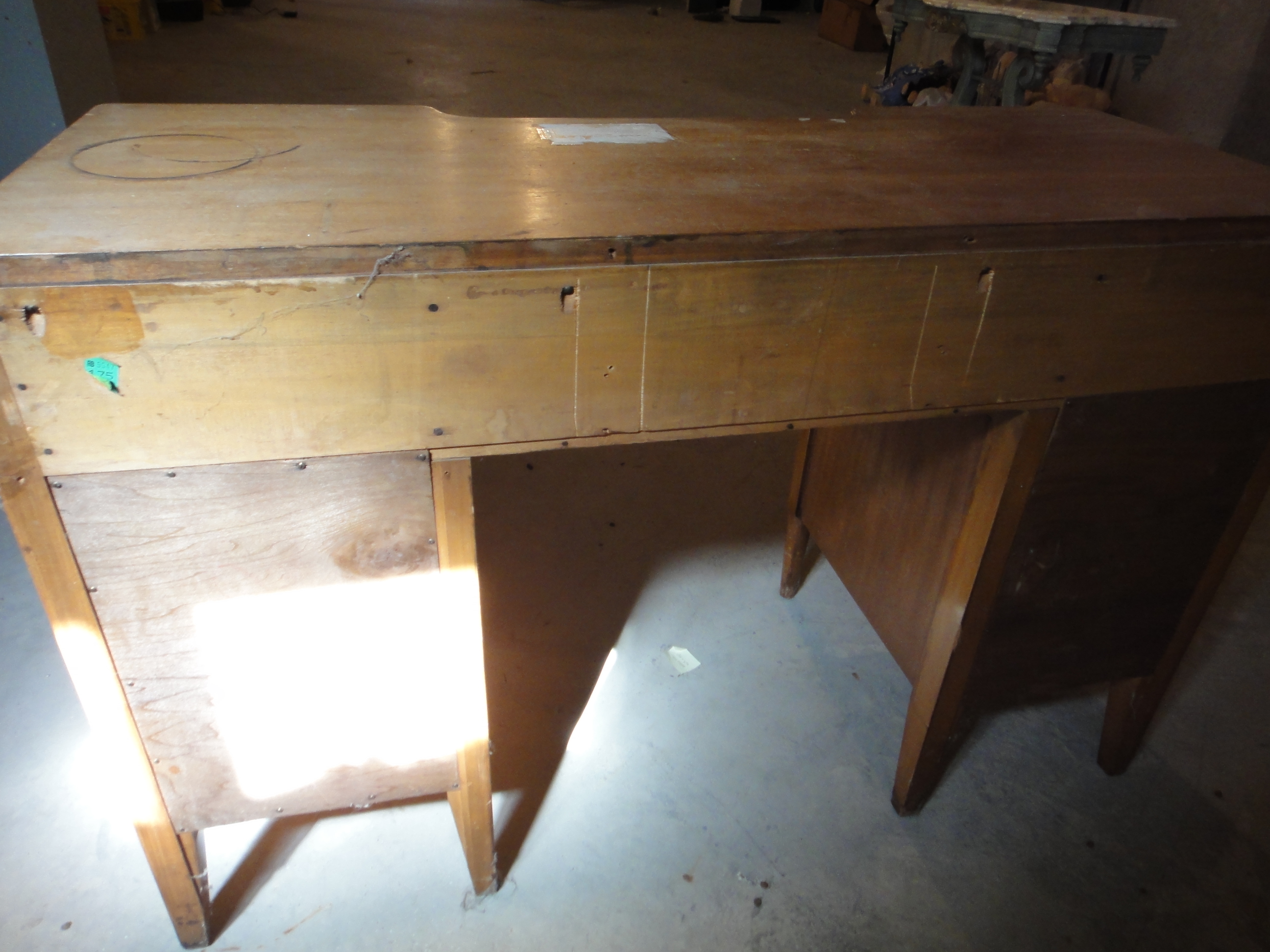 Mid Century Wood Veneer Desk