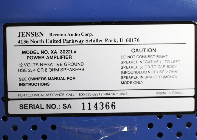 Jensen 300W Power Amplifier and Jensen Bass Amp