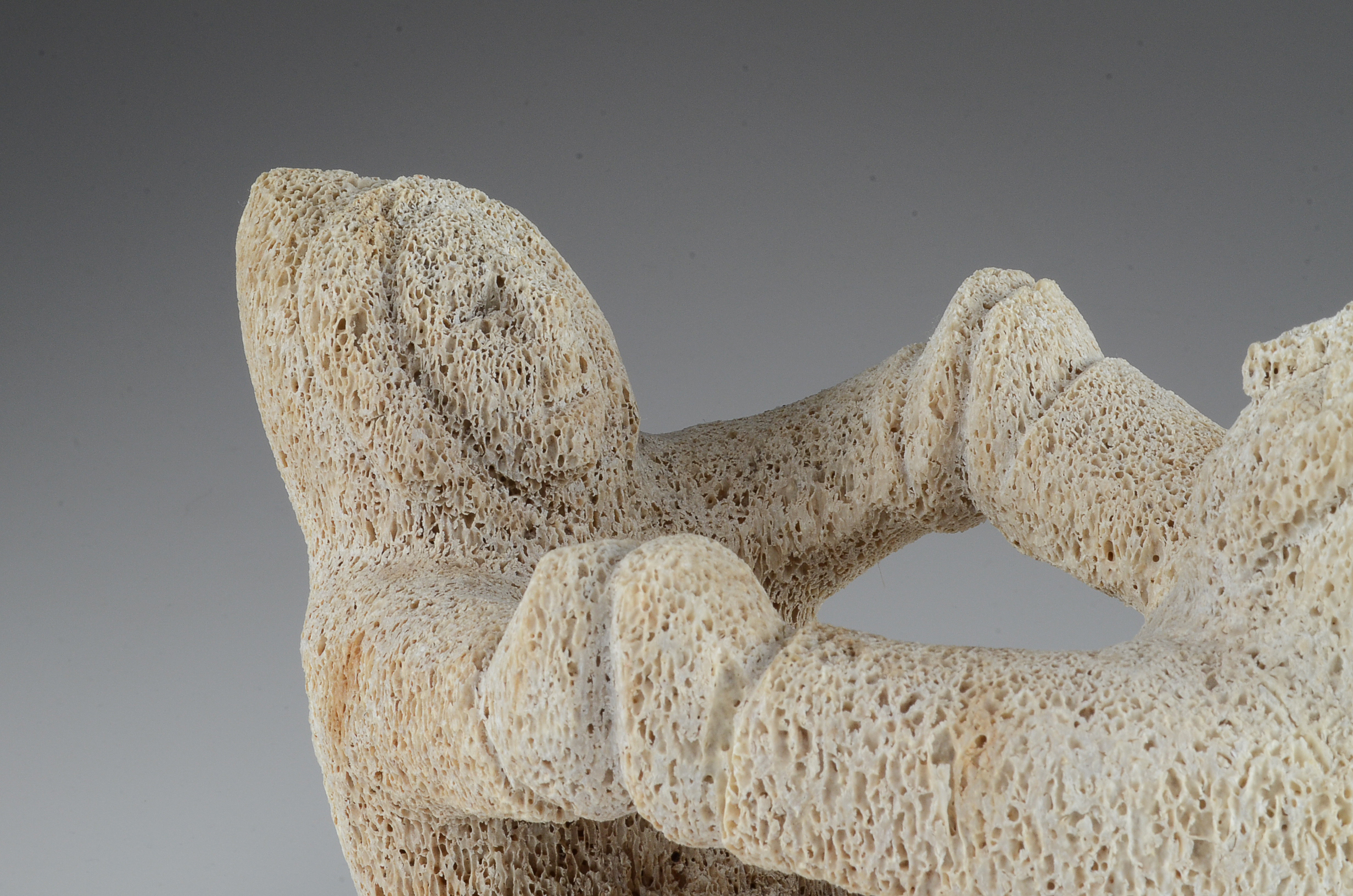 Inuit Petrified Whale Vertebrae Sculpture