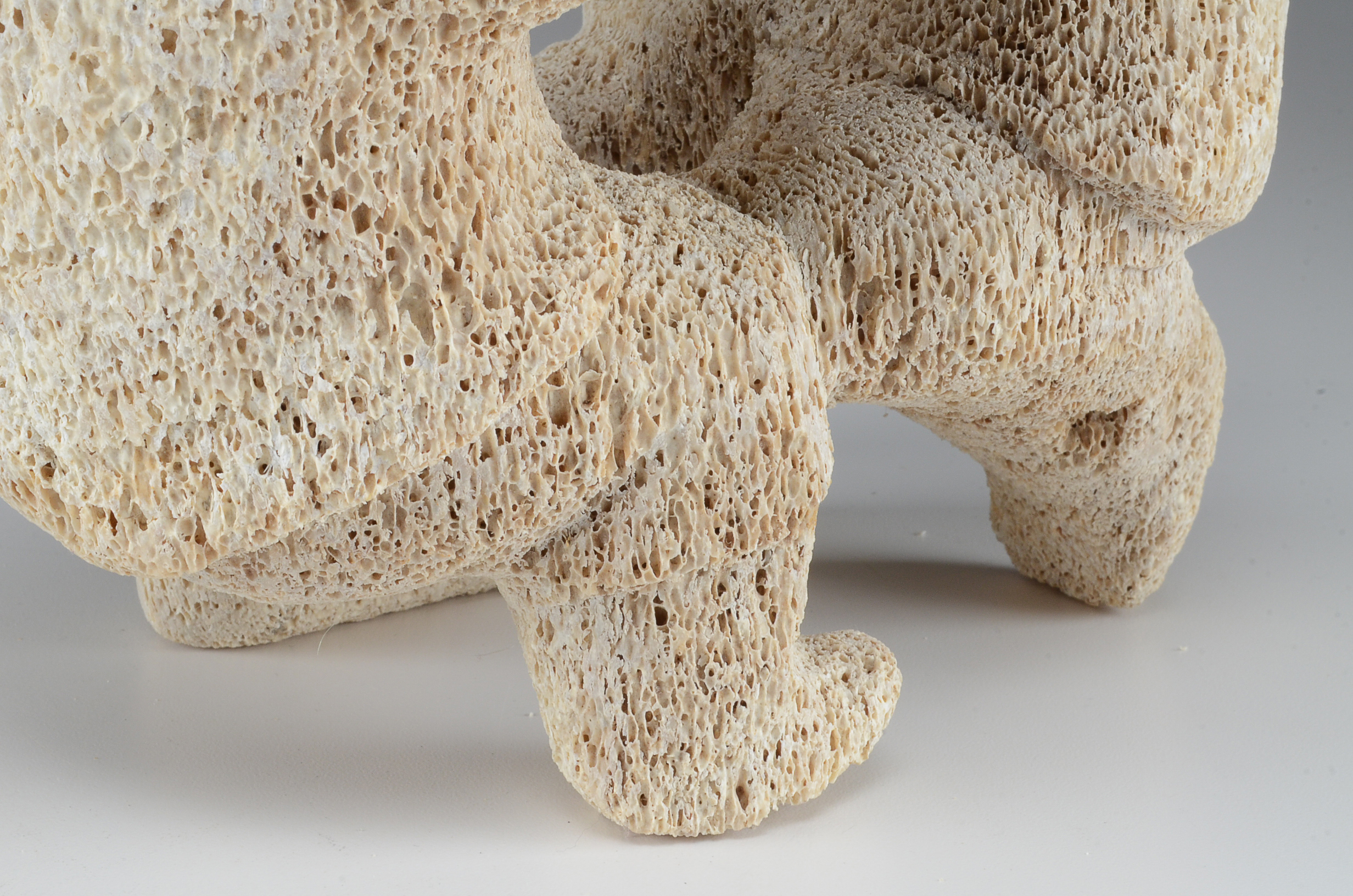 Inuit Petrified Whale Vertebrae Sculpture