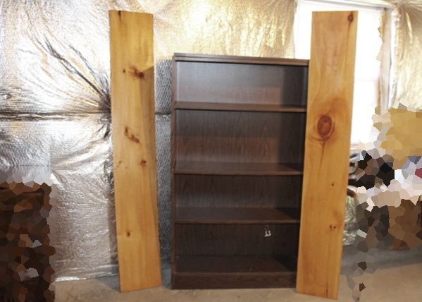 Sauder Style Four Shelf Bookcase and Pine Shelf Boards