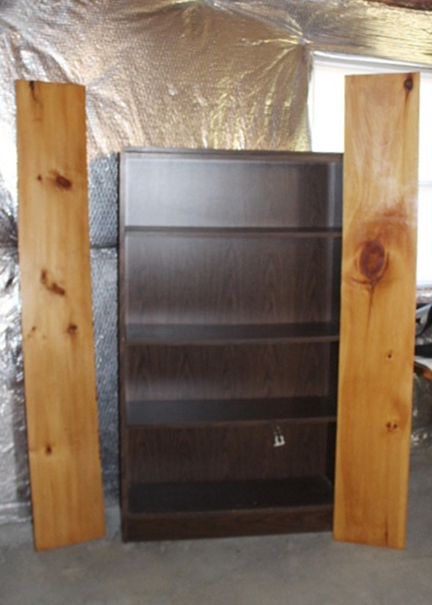 Sauder Style Four Shelf Bookcase and Pine Shelf Boards