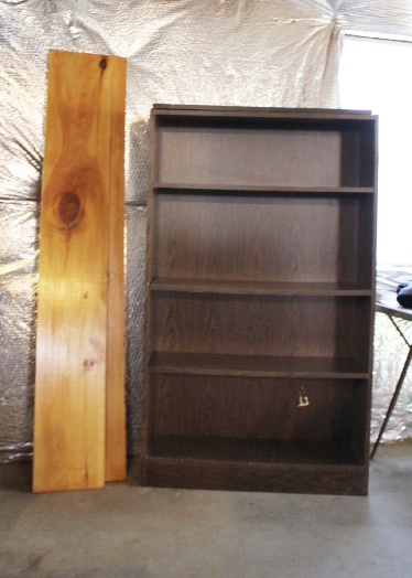Sauder Style Four Shelf Bookcase and Pine Shelf Boards