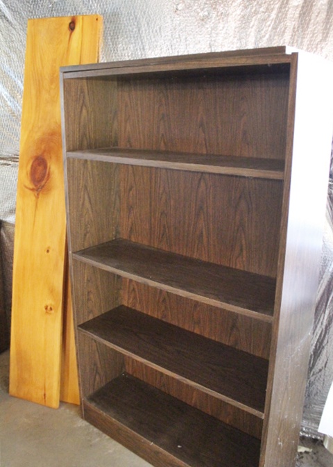 Sauder Style Four Shelf Bookcase and Pine Shelf Boards
