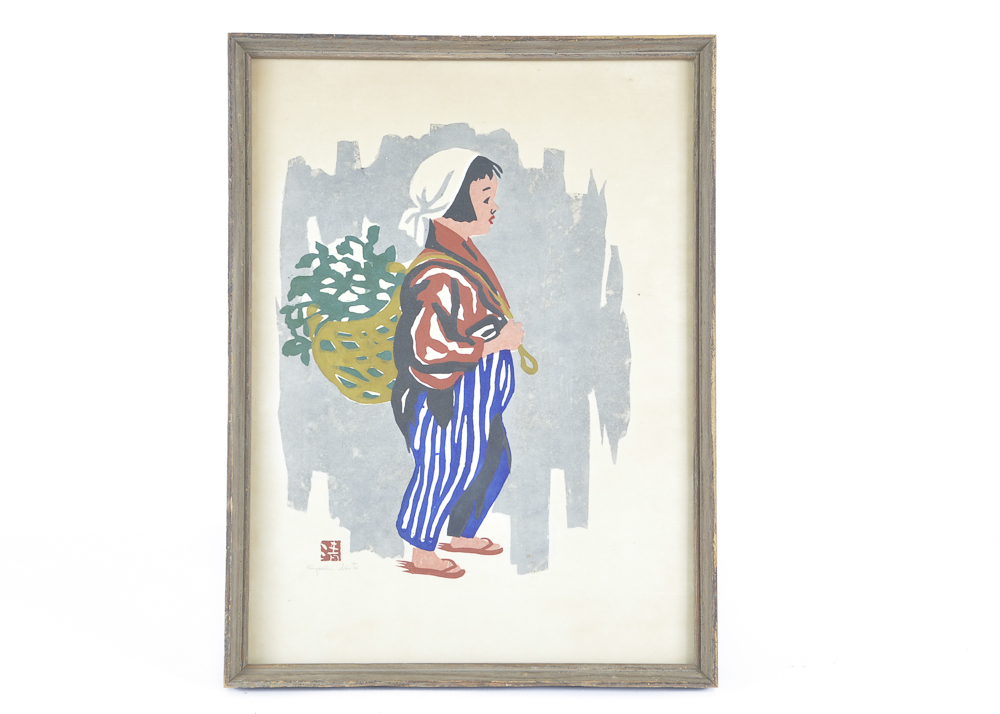 Kiyoshi Saito Signed Woodblock Print