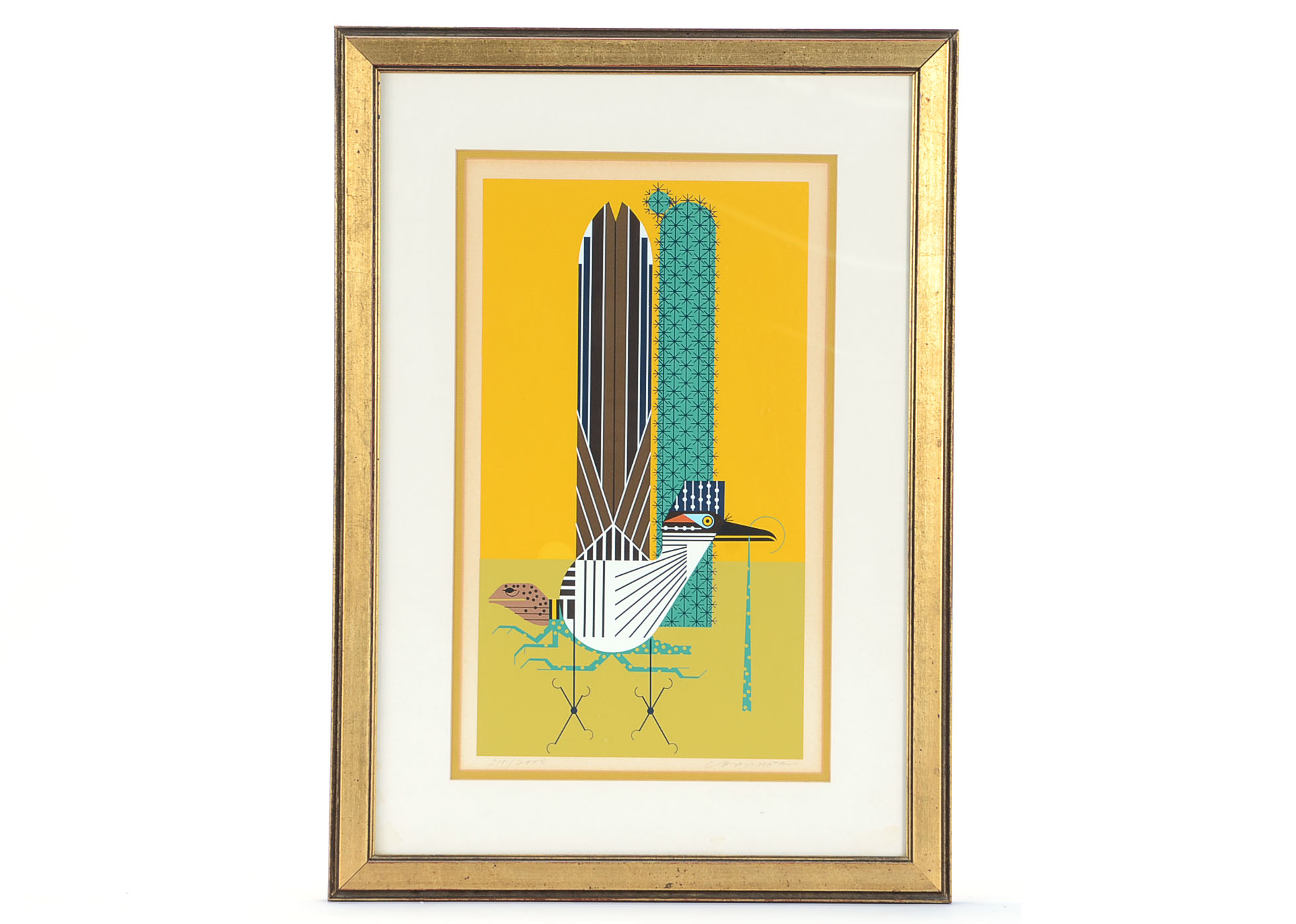 "Tall Tail" Charley Harper Limited Edition Serigraph