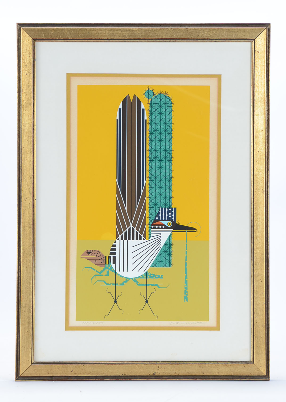 "Tall Tail" Charley Harper Limited Edition Serigraph