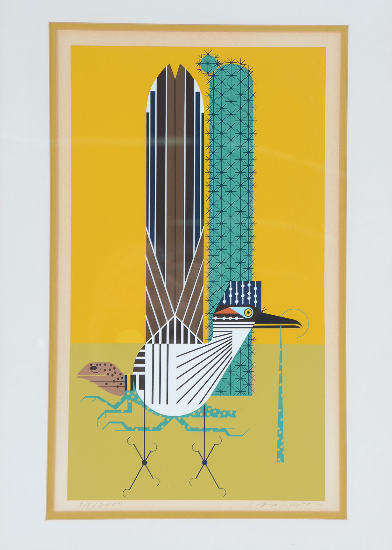 "Tall Tail" Charley Harper Limited Edition Serigraph