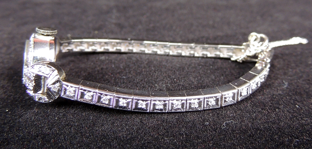 Women's 14K White Gold and Diamond Ellis Watch