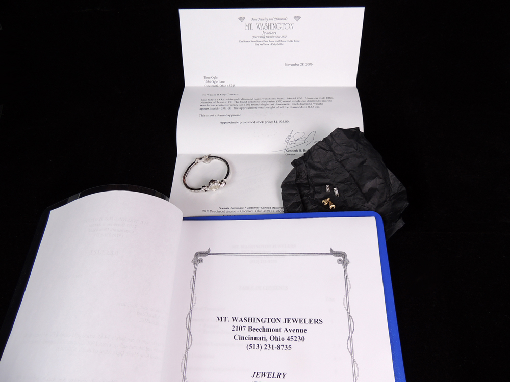 Women's 14K White Gold and Diamond Ellis Watch