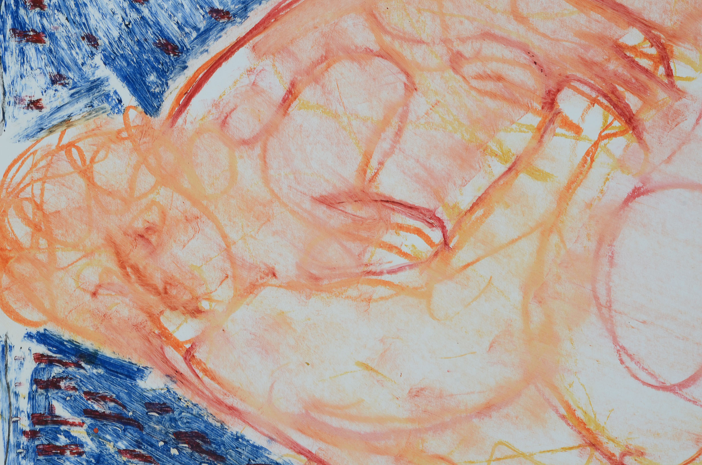 Original Jack Meanwell Nude Figure Drawing Portrait