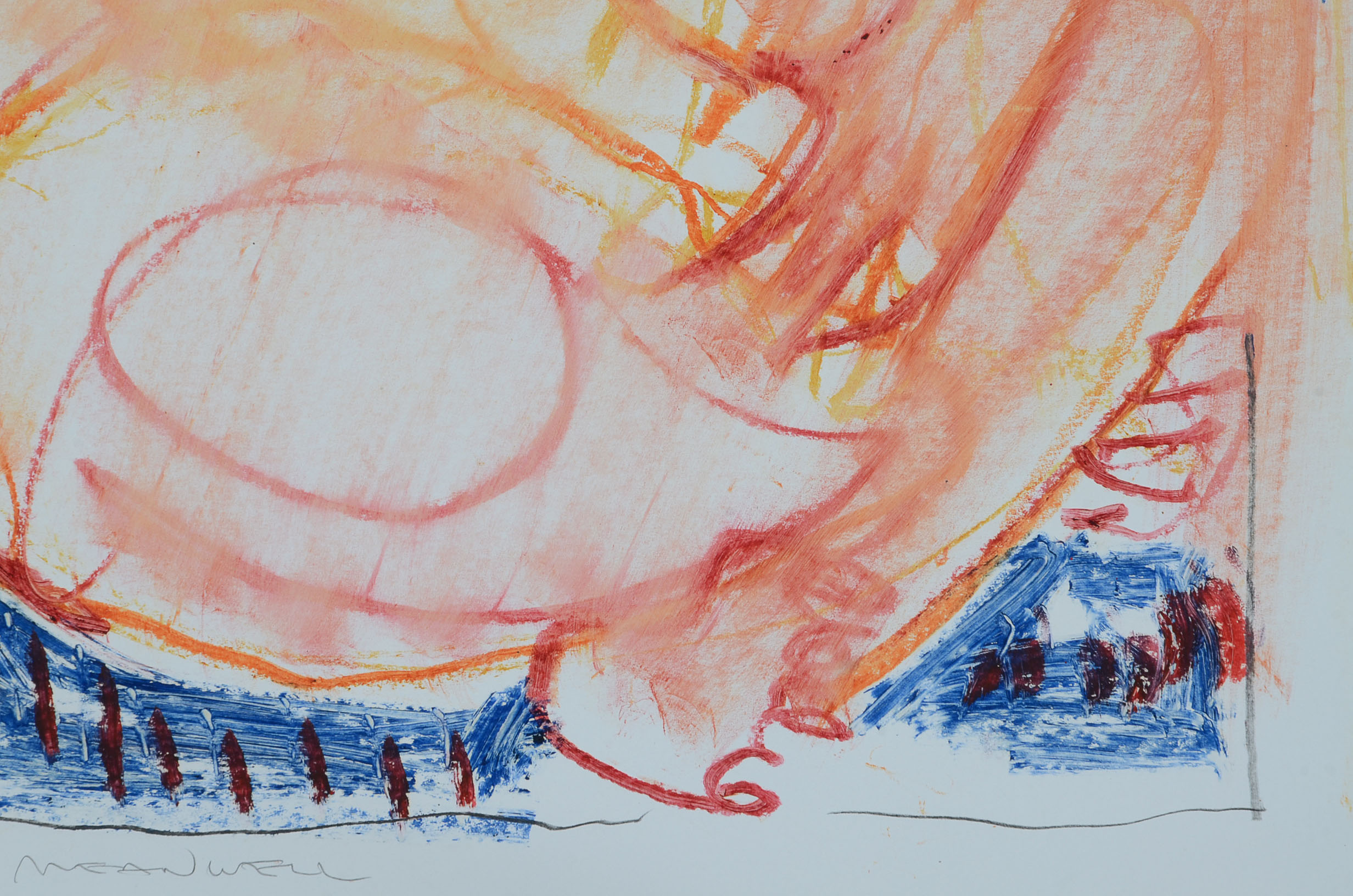 Original Jack Meanwell Nude Figure Drawing Portrait