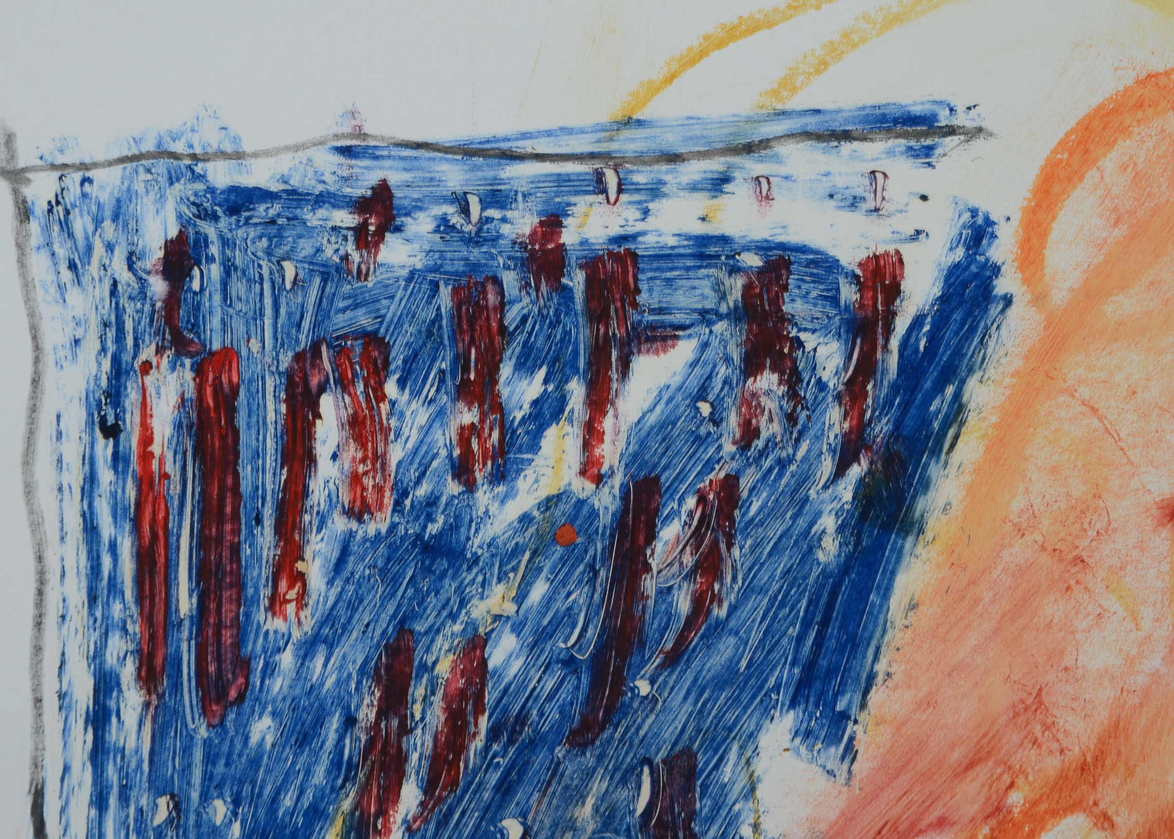 Original Jack Meanwell Nude Figure Drawing Portrait