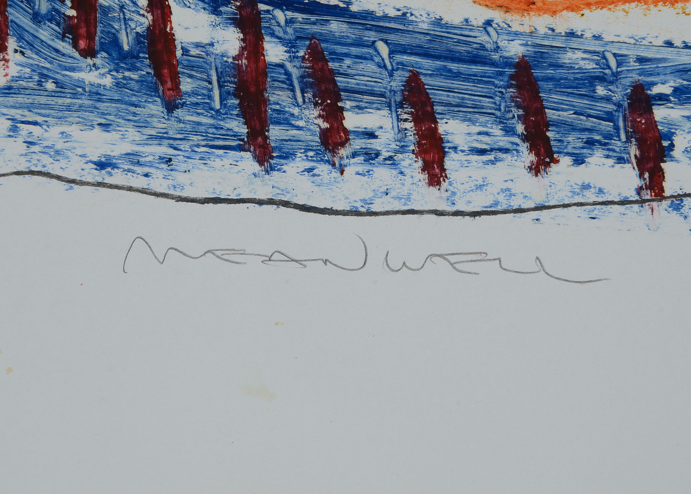 Original Jack Meanwell Nude Figure Drawing Portrait