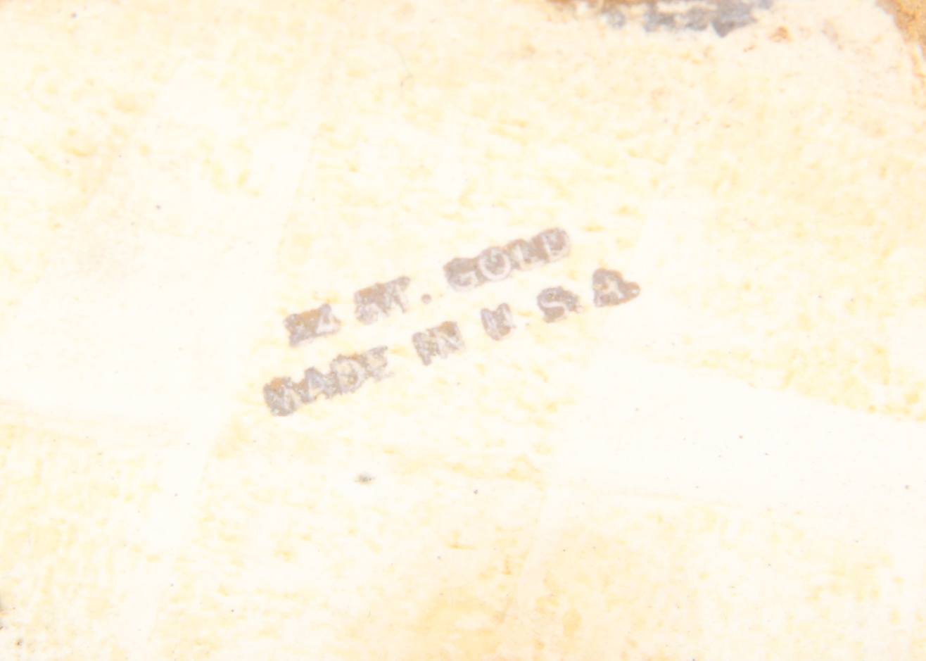 Vintage Gold Glazed Ceramic Basket