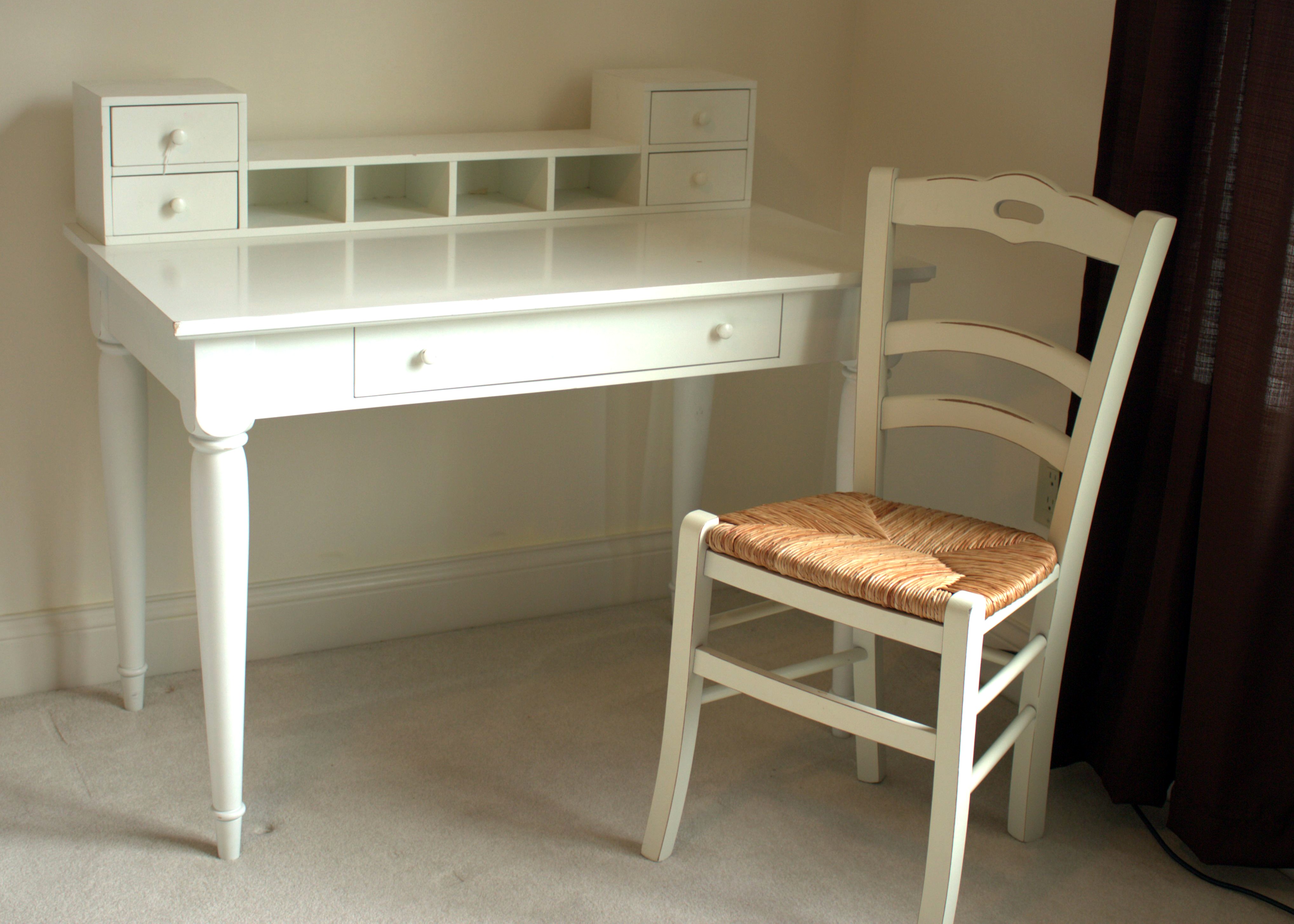 Pottery Barn Desk, Organizer and Chair