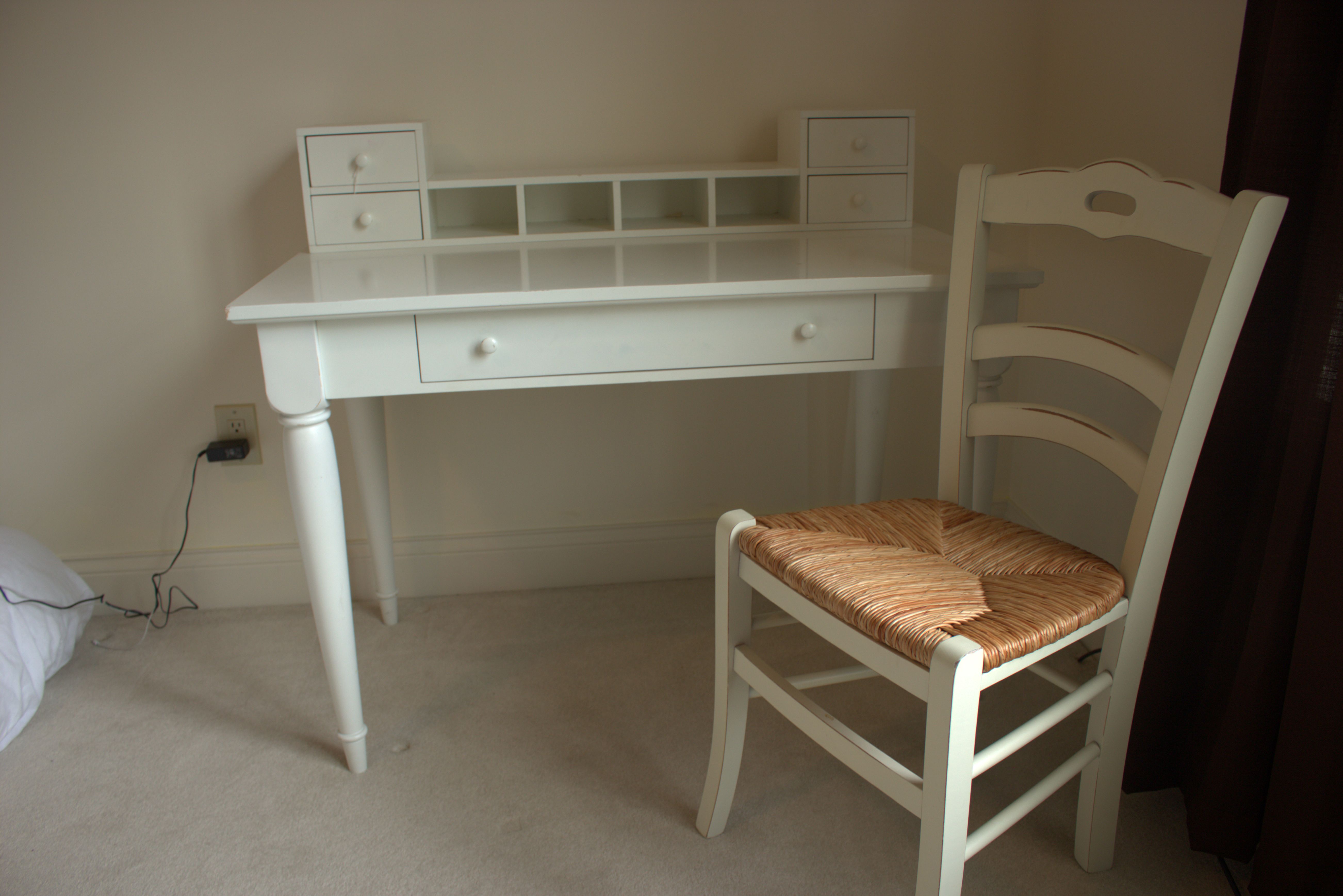 Pottery Barn Desk, Organizer and Chair