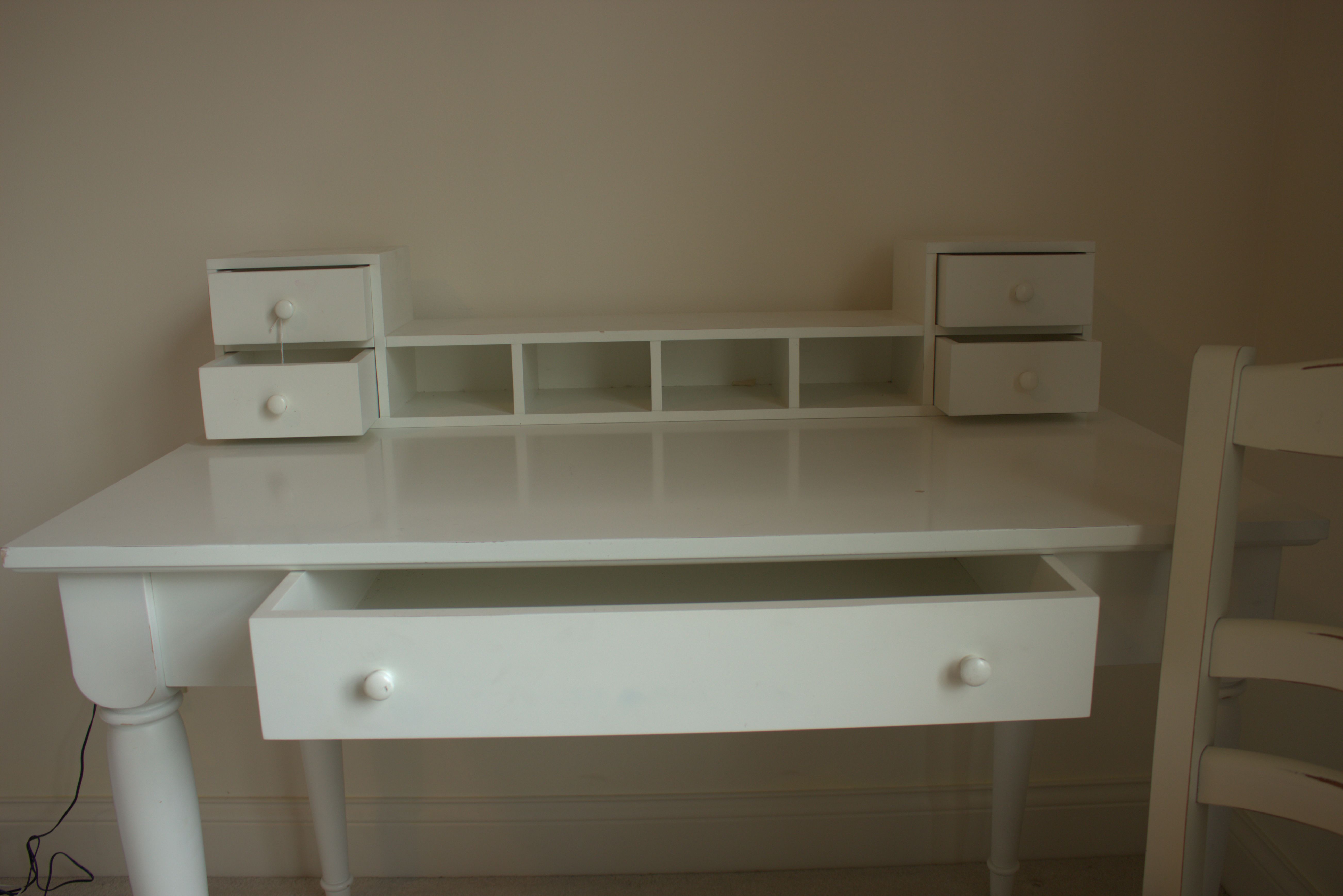 Pottery Barn Desk, Organizer and Chair