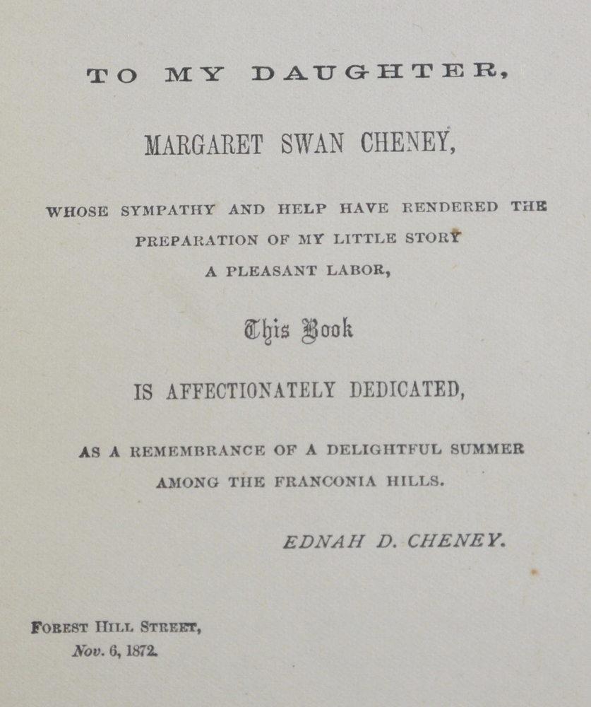 1st Edition 1872 E.D. Cheney  "Sally Williams The Mountain Girl"