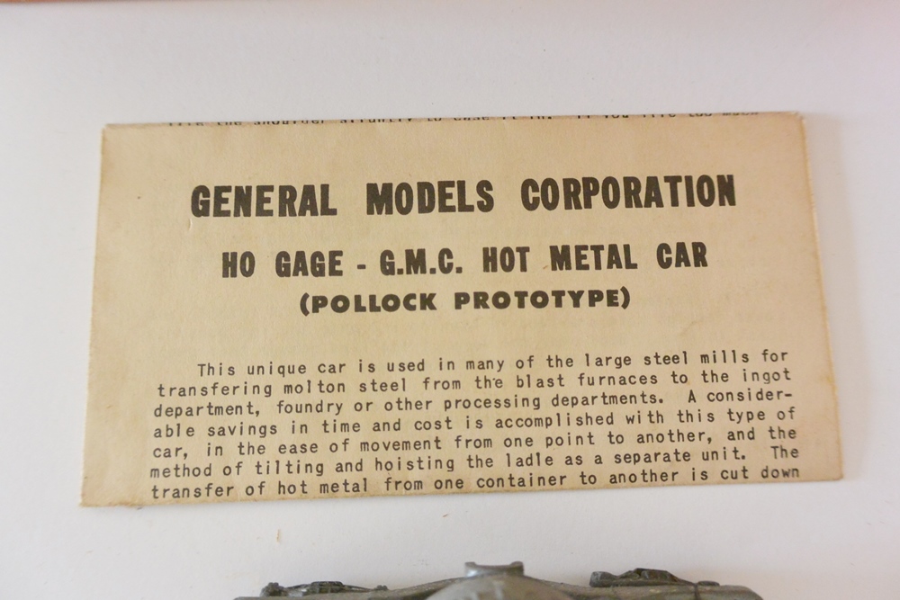 Two General Model Corp. HO Gauge Hot Metal Car, Pollock Prototype