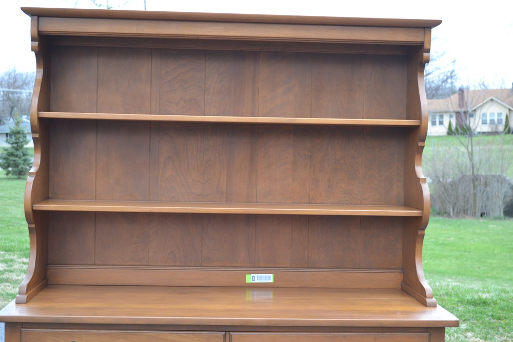 Vintage 1950s Maple China Hutch by O'Hearn Mfg. Co.