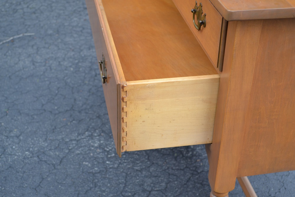 Vintage 1950s Maple China Hutch by O'Hearn Mfg. Co.