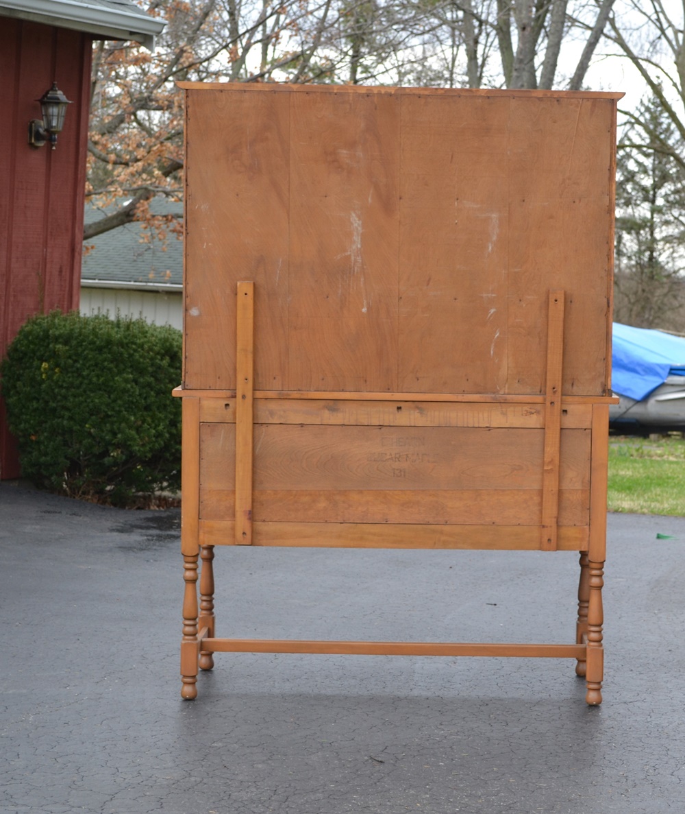 Vintage 1950s Maple China Hutch by O'Hearn Mfg. Co.
