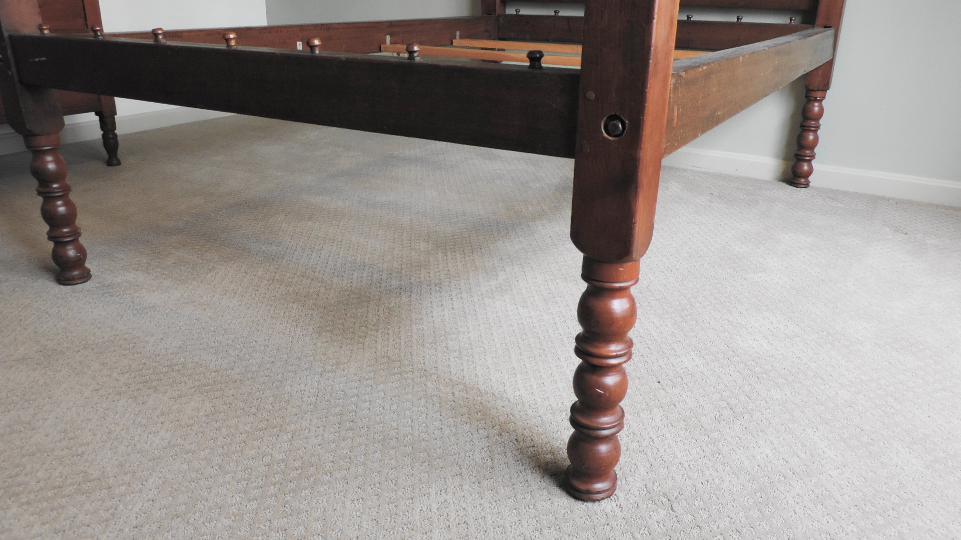 Antique Jenny Lind Bed Circa 1860 w/Custom Bedspread & Skirt