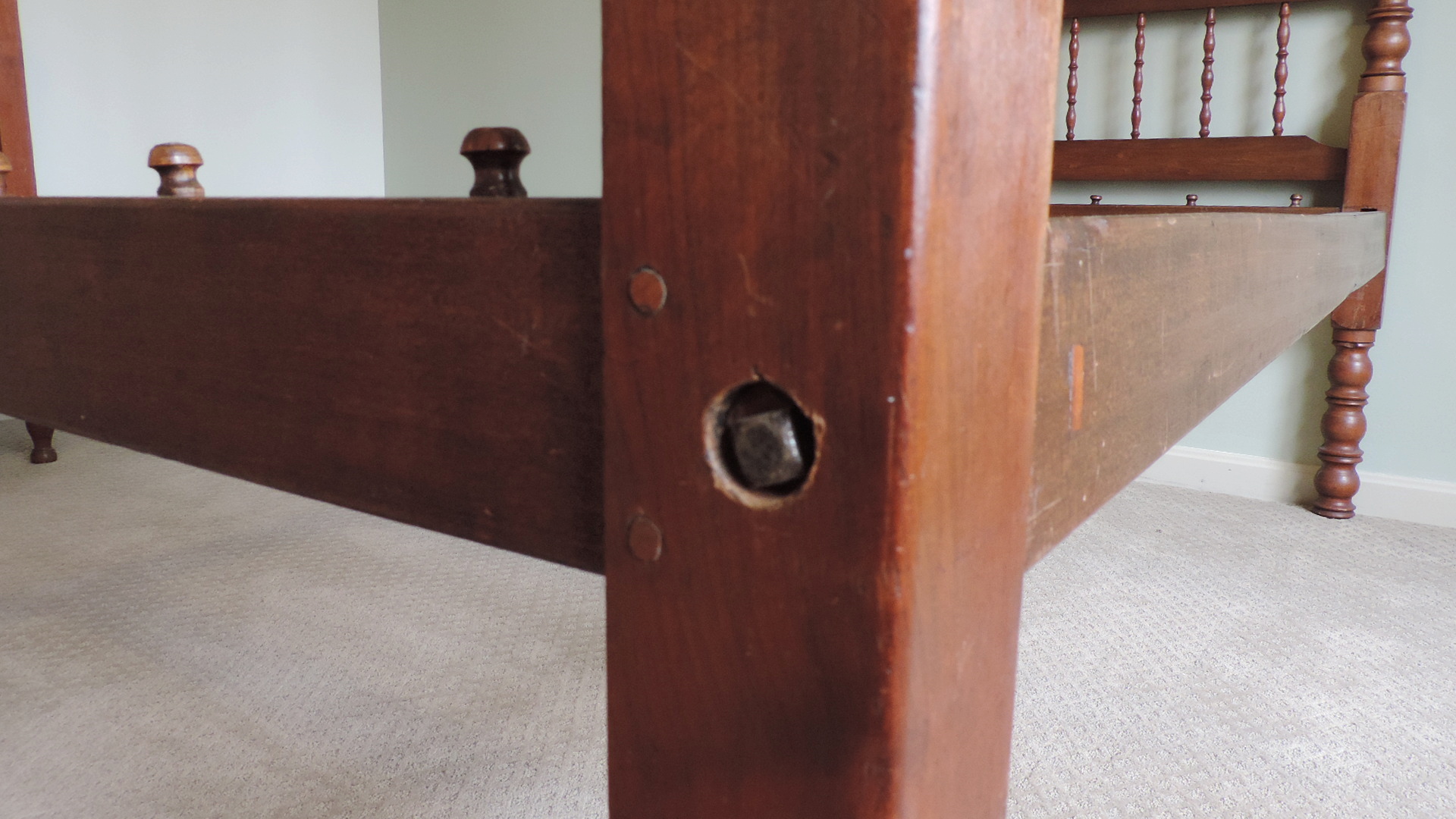 Antique Jenny Lind Bed Circa 1860 w/Custom Bedspread & Skirt