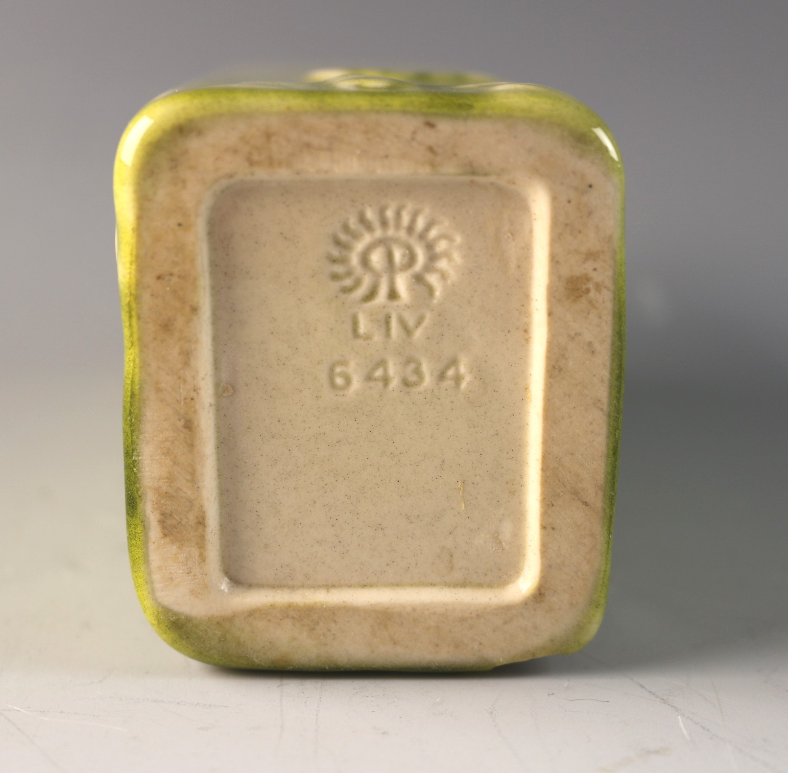 1954 Rookwood Green Daisy Flower Relief Vase #6434