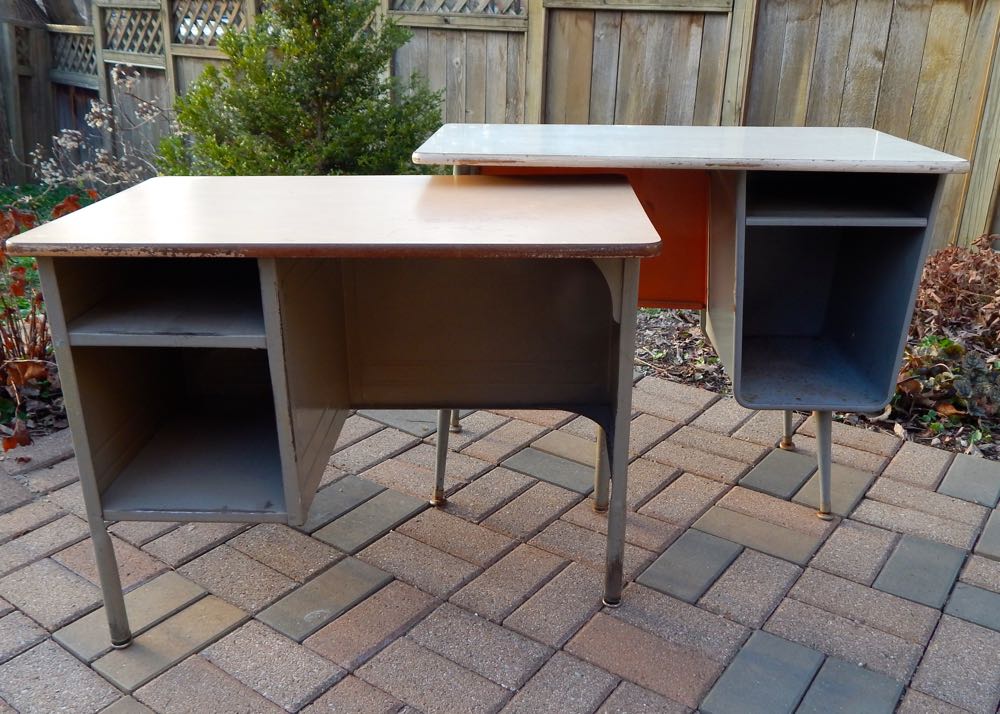 Pair of Children's School Desks