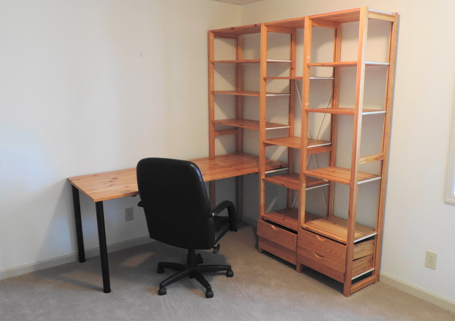 Skandia Desk and Shelving System with Chair