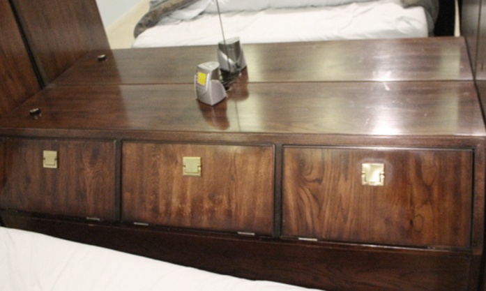 Thomasville "Mystique" Queen Pier Cabinets and Bridge