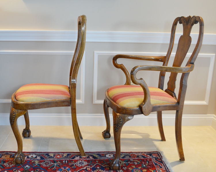 Arthur Brett & Sons, Ltd. Dining Table and Ten Chairs